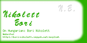 nikolett bori business card